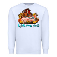 White Welcome fall pigs Premium Sweatshirt - RanaPortraitStore