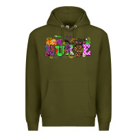Army Green halloween nurse Premium Hoodie - AdoDesignShop