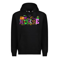Black halloween nurse Premium Hoodie - AdoDesignShop