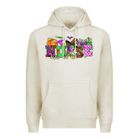 Oatmeal Heather halloween nurse Premium Hoodie - AdoDesignShop