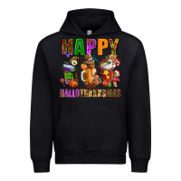 Black happy hallothanksmas Urban Hoodie - AdoDesignShop