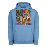 Pigment Pebble Blue happy hallothanksmas Urban Hoodie - AdoDesignShop