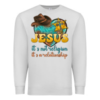 Dove Grey jesus it s not religion it s a relationship Premium Sweatshirt - texasbilliewilder