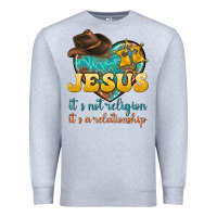 Heather Grey jesus it s not religion it s a relationship Premium Sweatshirt - texasbilliewilder