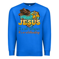 True Royal jesus it s not religion it s a relationship Premium Sweatshirt - texasbilliewilder