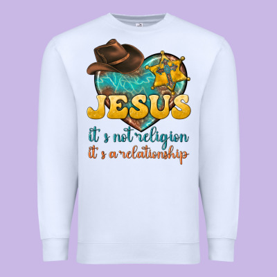 Premium Sweatshirt jesus it s not religion it s a relationship