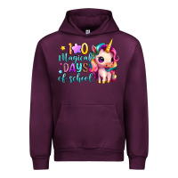 Mauve Wine 100 magical days of school Urban Hoodie - Artiststas