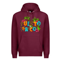 Burgundy puerto rico Premium Hoodie - AdoDesignShop