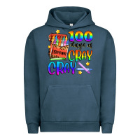 Pigment Midnight Navy 100 days of cray cray Urban Hoodie - Artiststas