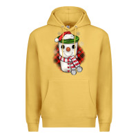 Antique Gold Christmas snowman coffee Premium Hoodie - JahusDesignShop