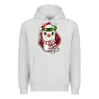 Dove Grey Christmas snowman coffee Premium Hoodie - JahusDesignShop