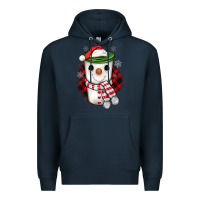 Navy Christmas snowman coffee Premium Hoodie - JahusDesignShop