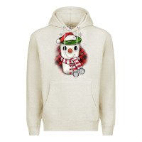 Oatmeal Heather Christmas snowman coffee Premium Hoodie - JahusDesignShop