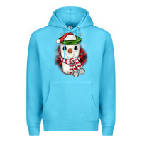 Ocean Blue Christmas snowman coffee Premium Hoodie - JahusDesignShop