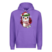 Purple Christmas snowman coffee Premium Hoodie - JahusDesignShop