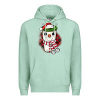 Seafoam Christmas snowman coffee Premium Hoodie - JahusDesignShop