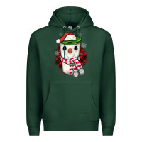 Sports Green Christmas snowman coffee Premium Hoodie - JahusDesignShop