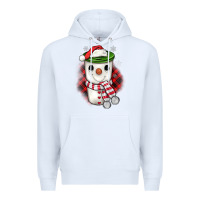 White Christmas snowman coffee Premium Hoodie - JahusDesignShop