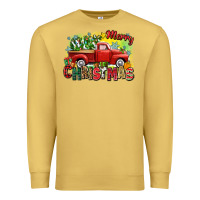 Antique Gold merry christmas truck Premium Sweatshirt - Zillion Design Studio