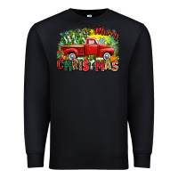 Black merry christmas truck Premium Sweatshirt - Zillion Design Studio