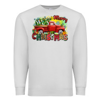 Dove Grey merry christmas truck Premium Sweatshirt - Zillion Design Studio