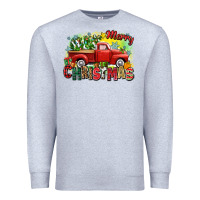Heather Grey merry christmas truck Premium Sweatshirt - Zillion Design Studio