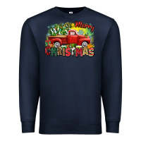Navy merry christmas truck Premium Sweatshirt - Zillion Design Studio