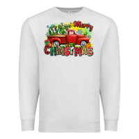 Oatmeal Heather merry christmas truck Premium Sweatshirt - Zillion Design Studio