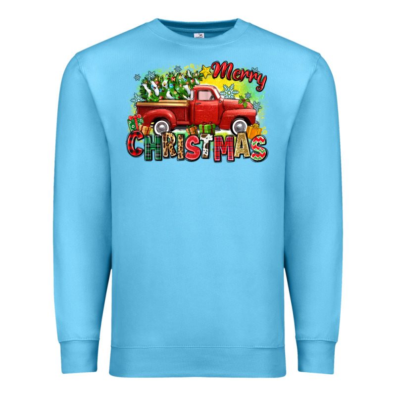 Merry Christmas Truck Premium Sweatshirt by Zillion Design Studio | Teevron