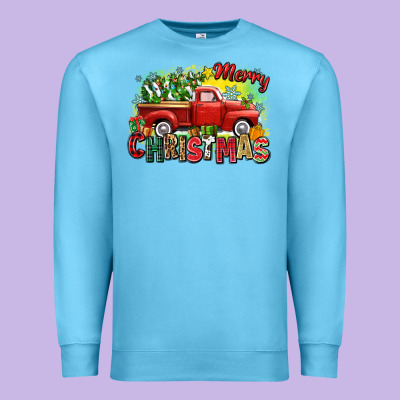 Merry Christmas Truck Premium Sweatshirt Designed By Zillion Design Studio