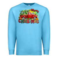 Ocean Blue merry christmas truck Premium Sweatshirt - Zillion Design Studio