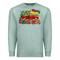 Seafoam merry christmas truck Premium Sweatshirt - Zillion Design Studio