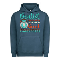 Pigment Midnight Navy dentist make great flossophers Urban Hoodie - JahusDesignShop