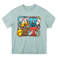Baseball And Softball Aunt Leopard Frame Heavy Core Tee | Teevron