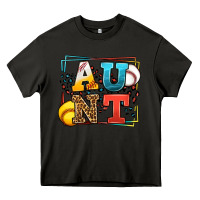 Asphalt Baseball and Softball aunt leopard frame Heavy Core Tee - LillyAllenDesigns