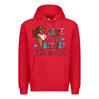 Red life is better with sprinkles Premium Hoodie - AdoDesignShop