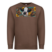 Chestnut Baby cow with sunflower and leopard Premium Sweatshirt - RanaPortraitStore