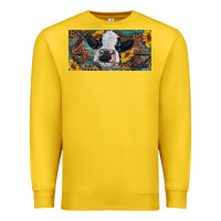 Lemon Baby cow with sunflower and leopard Premium Sweatshirt - RanaPortraitStore