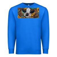 True Royal Baby cow with sunflower and leopard Premium Sweatshirt - RanaPortraitStore