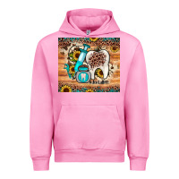 Fuchsia Pink dental sunflower Urban Hoodie - JahusDesignShop