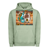 Pigment Oil Green dental sunflower Urban Hoodie - JahusDesignShop