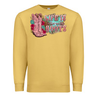 Antique Gold life is better in the boots Premium Sweatshirt - texasbilliewilder