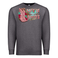 Charcoal Heather life is better in the boots Premium Sweatshirt - texasbilliewilder