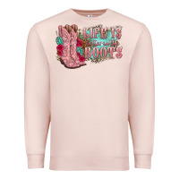Pale Pink life is better in the boots Premium Sweatshirt - texasbilliewilder