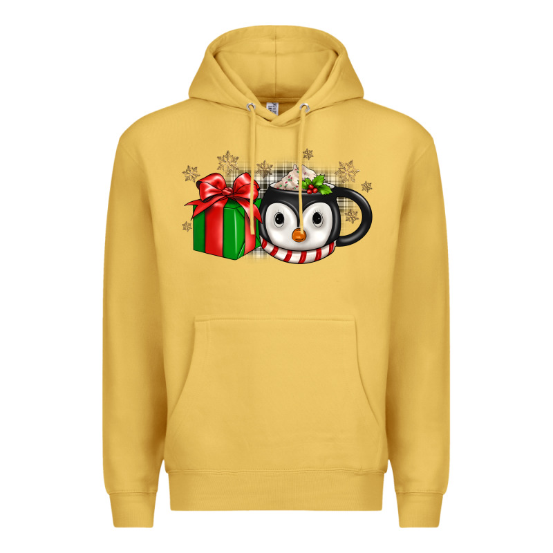 Christmas Penguin Coffee Premium Hoodie by JahusDesignShop | Teevron