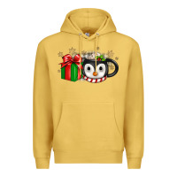 Antique Gold Christmas penguin coffee Premium Hoodie - JahusDesignShop