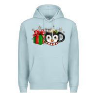 Blue Mist Christmas penguin coffee Premium Hoodie - JahusDesignShop