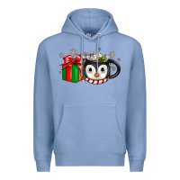 Colony Blue Christmas penguin coffee Premium Hoodie - JahusDesignShop
