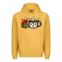 Mustard Christmas penguin coffee Premium Hoodie - JahusDesignShop