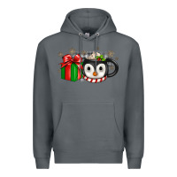 Rock Christmas penguin coffee Premium Hoodie - JahusDesignShop
